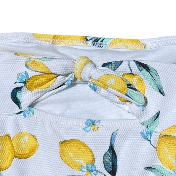 🌻NEW Jessica Simpson Lemons High Waisted Tie Back Bikini Bottom Size Large - Picture 7 of 9